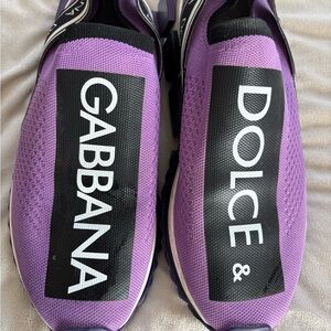 Dolce & Gabbana Women's Purple Slip-On Sneakers